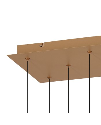 ANDRÓMEDA * Colgante Cuadrado 8xLED 5W 3000K W/T Cristal